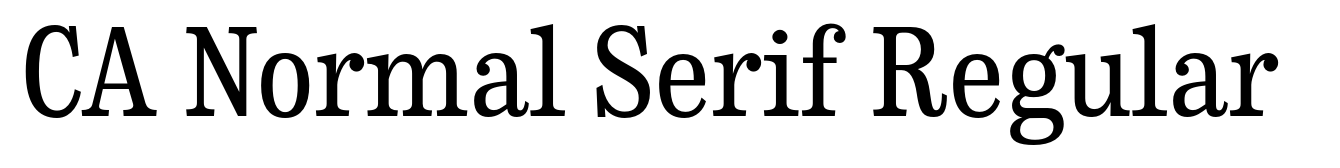 CA Normal Serif Regular